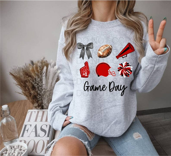 Game Day Crewneck in Red