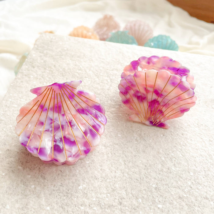 Multi Color Seashell Eco-Friendly Claw Clip