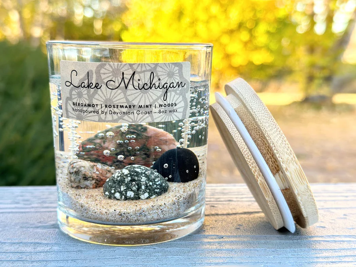 Lake Michigan Beach Gel Candle – Large 8oz Wax