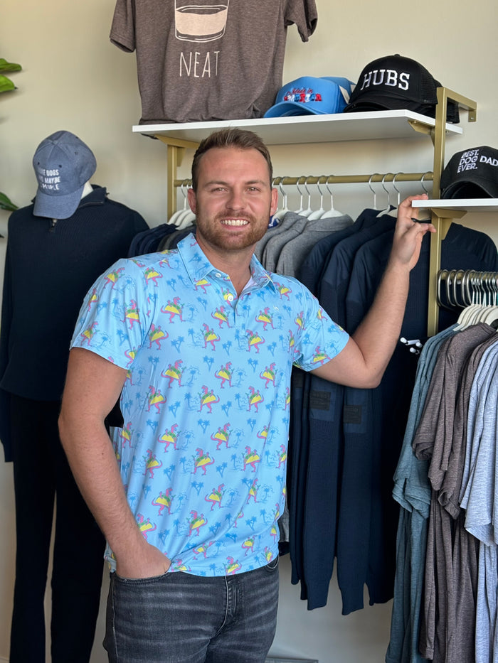 Tacosaurus Golf Polo