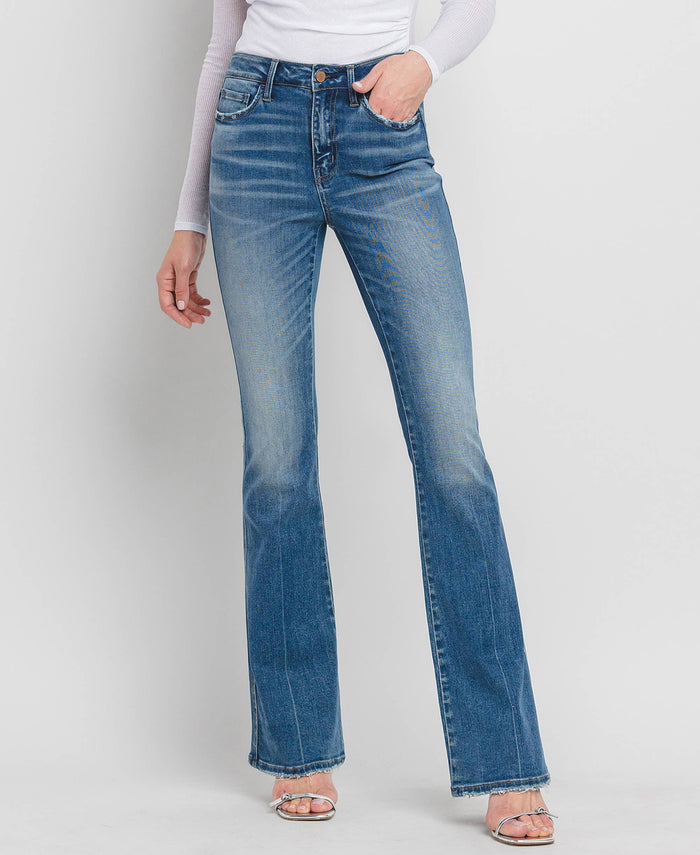 High Rise Full Length Bootcut Jeans