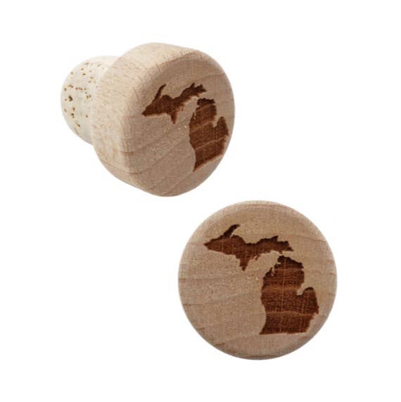 Michigan Silhouette Cork Bottle Topper