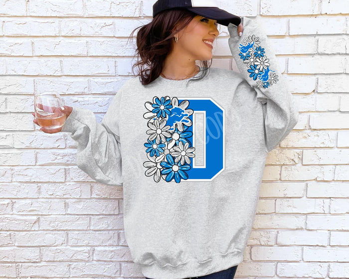Floral Detroit Lions Graphic Sweatshirt