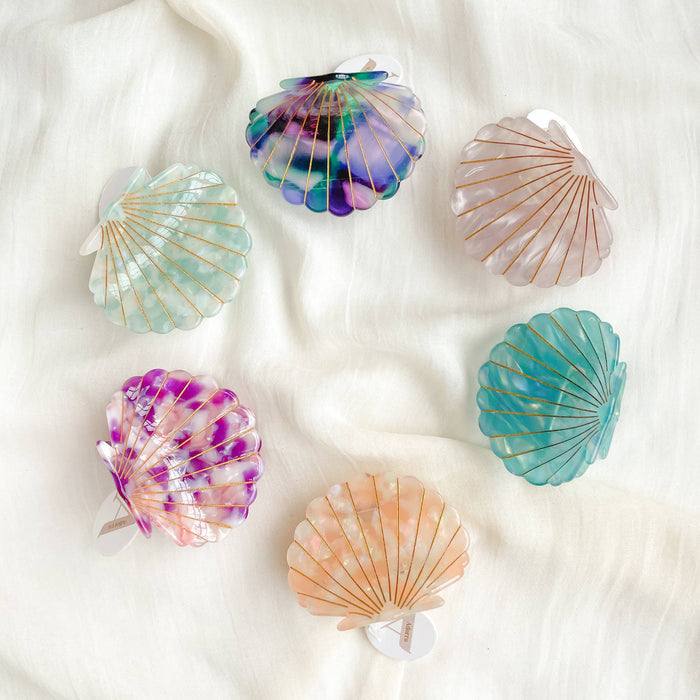 Multi Color Seashell Eco-Friendly Claw Clip