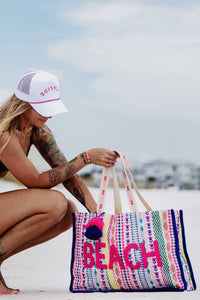 Beach Tasseled Oversized Women's Tote Bag