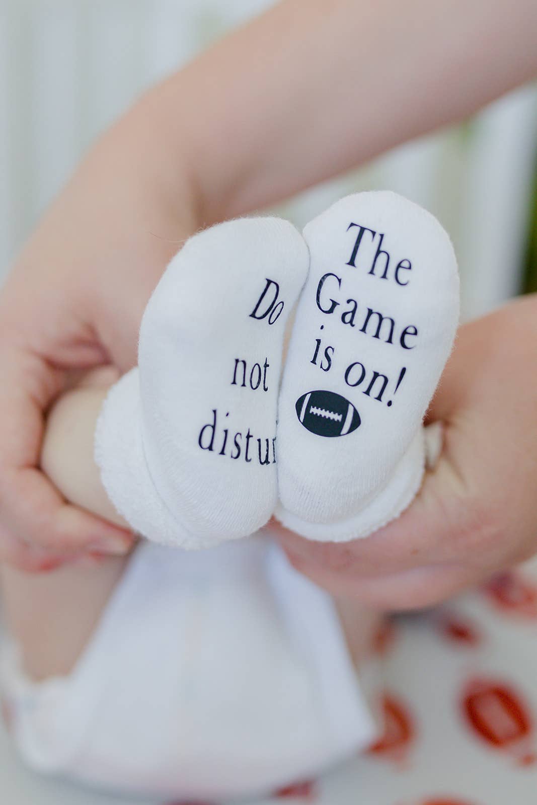 Do Not Disturb The Game is On! - Football Baby Socks