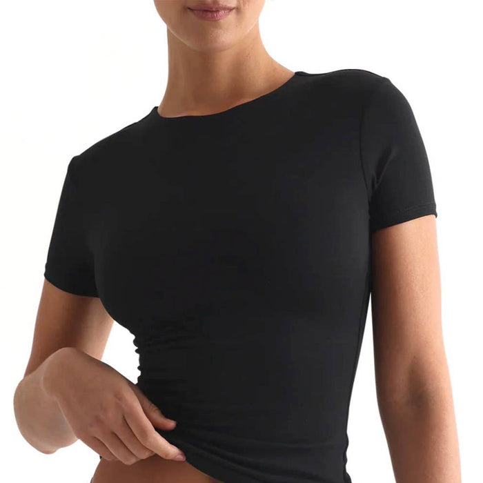 Basic Butter Soft T-Shirt in Black