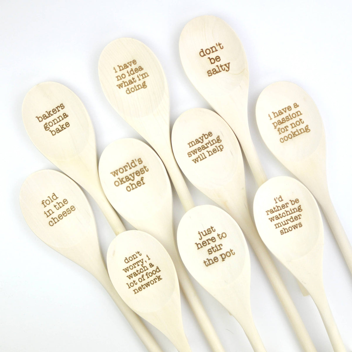 Wooden Spoons With Funny Phrases
