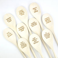 Wooden Spoons With Funny Phrases