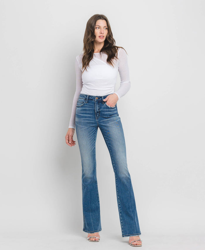 High Rise Full Length Bootcut Jeans