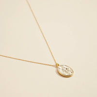 Coin Charm Gold Dip Basic Short Necklace in Gold