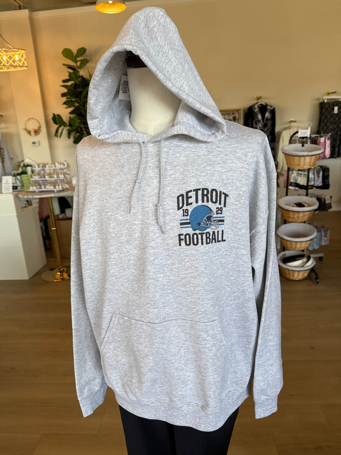 Sundays Are Better In Detroit Graphic Hoodie in Grey