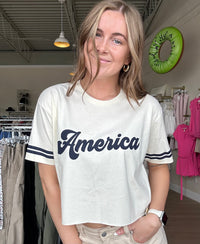 America Retro Crop Top