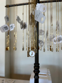 Round Initial 18K Gold-Plated Stainless Steel Necklace