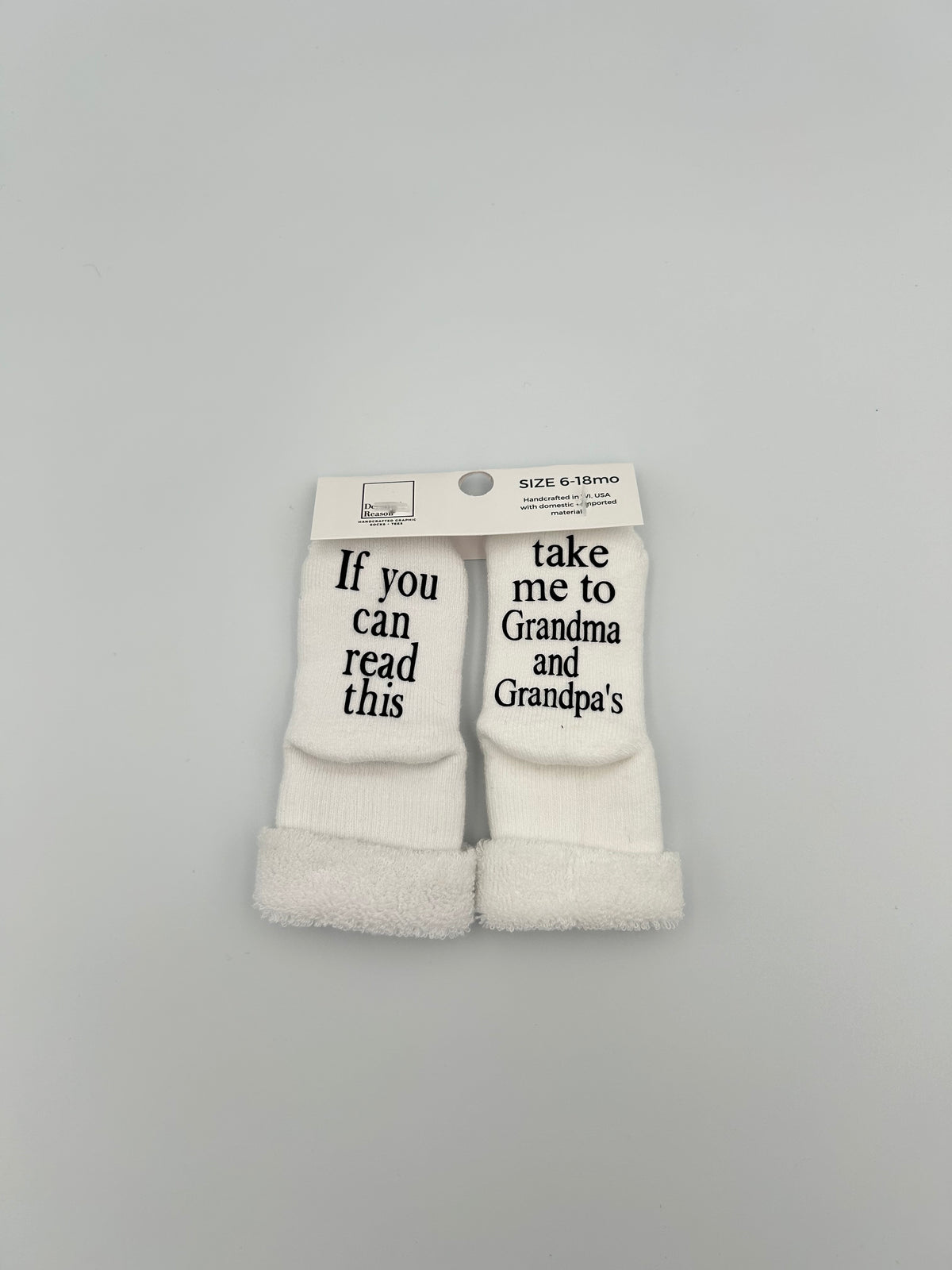 Take Me to Grandma and Grandpas Baby Socks