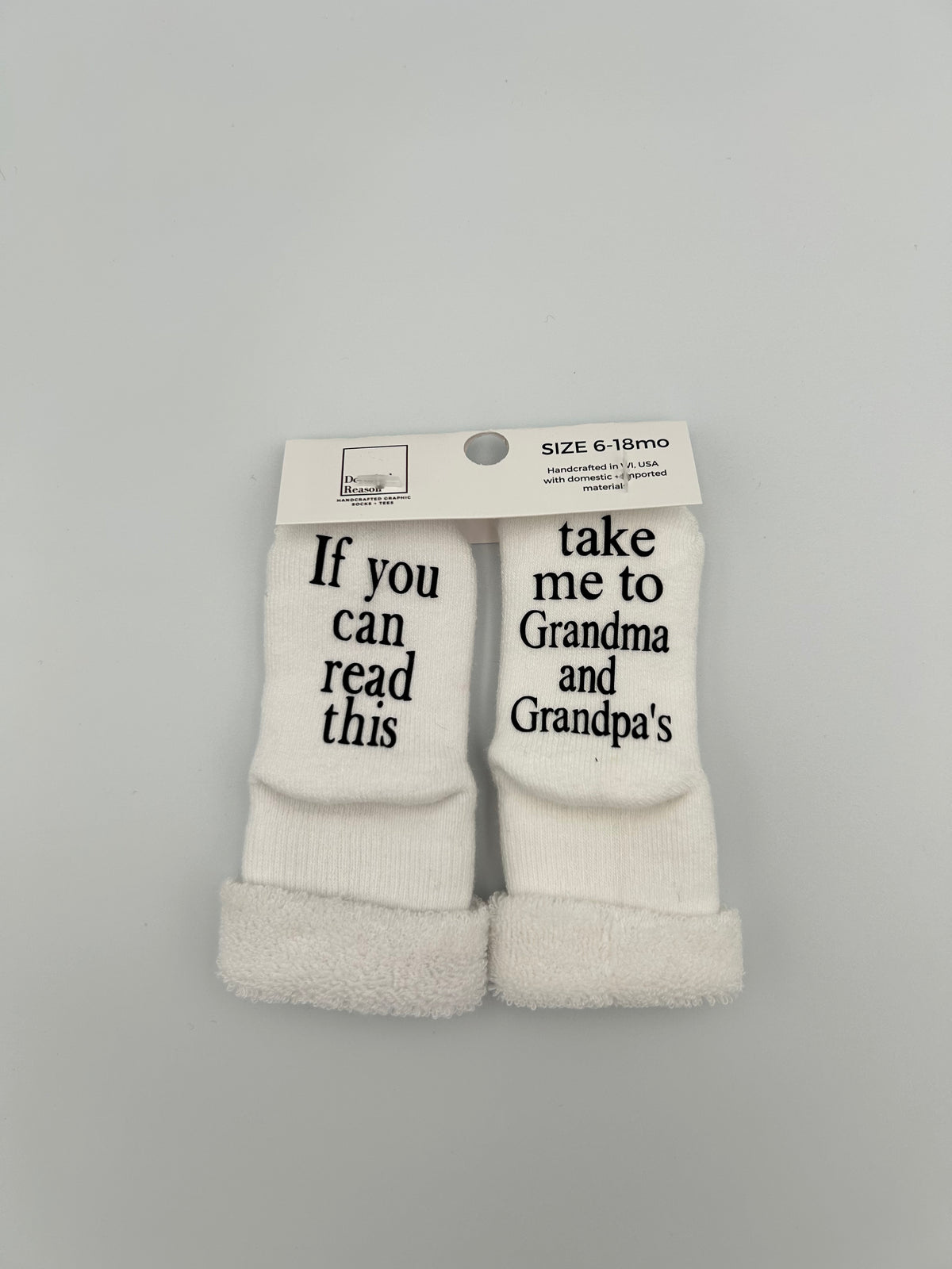 Take Me to Grandma and Grandpas Baby Socks