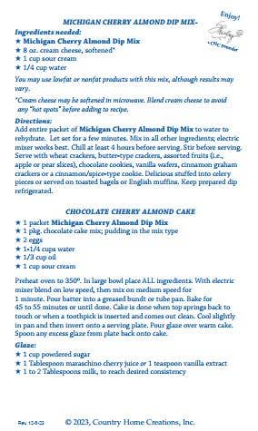 Michigan Cherry Almond Dip Mix