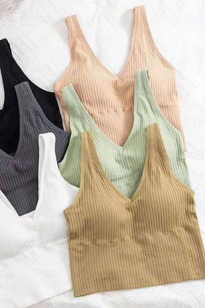 Cropped Tank Top in White