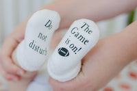 Do Not Disturb The Game is On! - Football Baby Socks