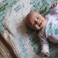 Great Lakes Map Baby Swaddle Blanket