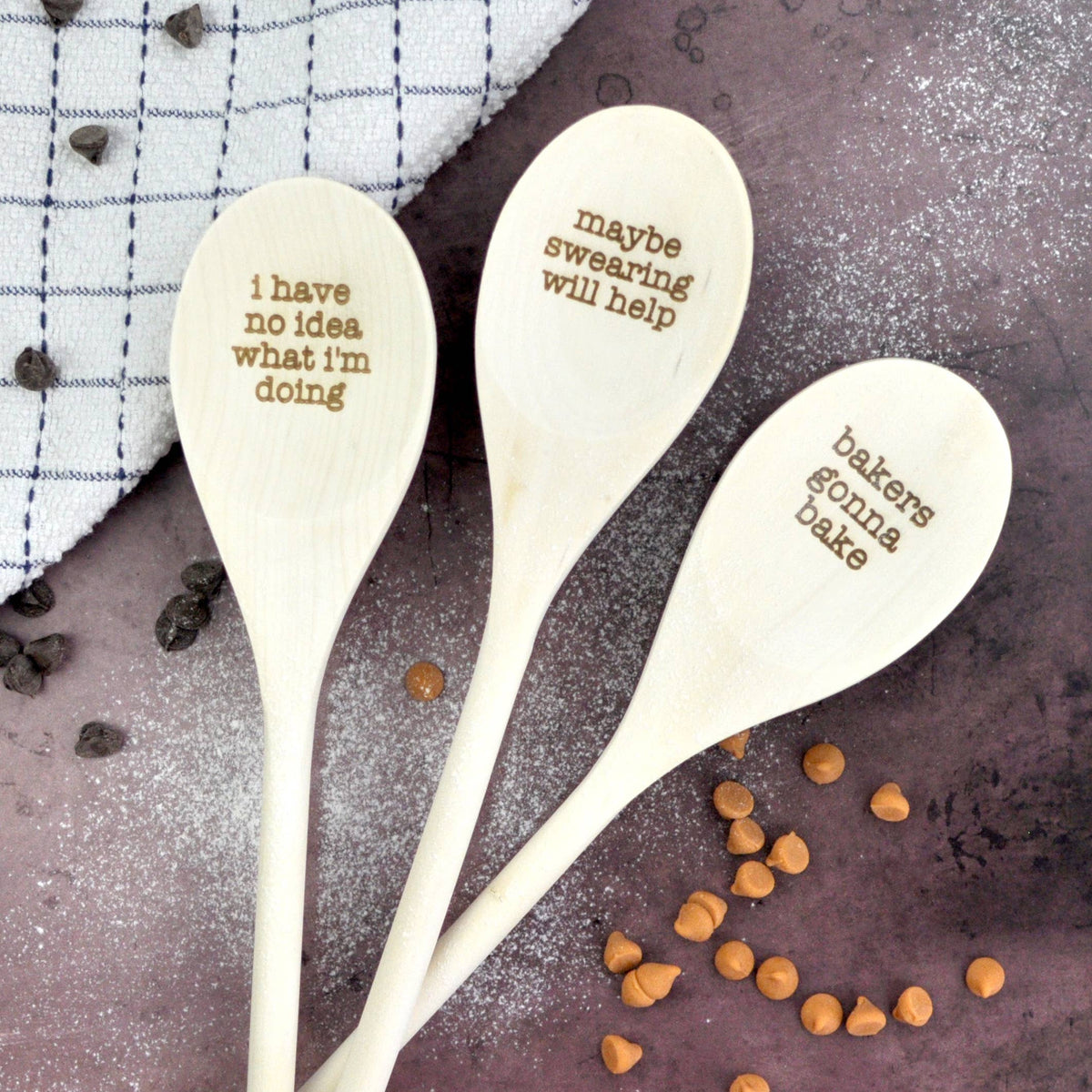 Wooden Spoons With Funny Phrases