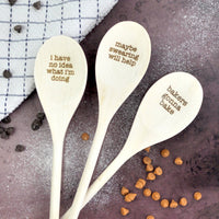 Wooden Spoons With Funny Phrases