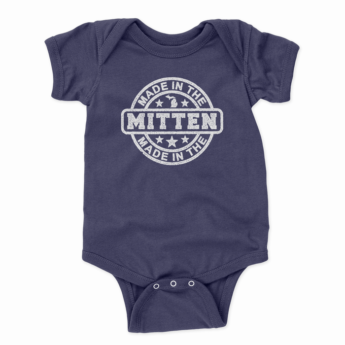 Navy Made in the Mitten Onesie