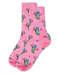 Women's Pickleball Crew Socks in Fuchsia Pink