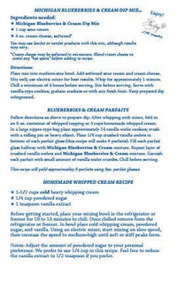 Michigan Blueberries & Cream Dip Mix
