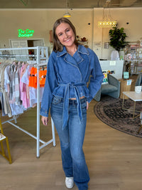 The Denim Trailblazer Trench Coat