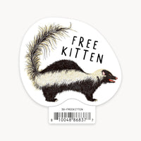 Free Kitten - 3" Art Sticker