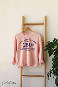 UNITED STATES OF AMERICA Cropped Thermal Vintage Pullover