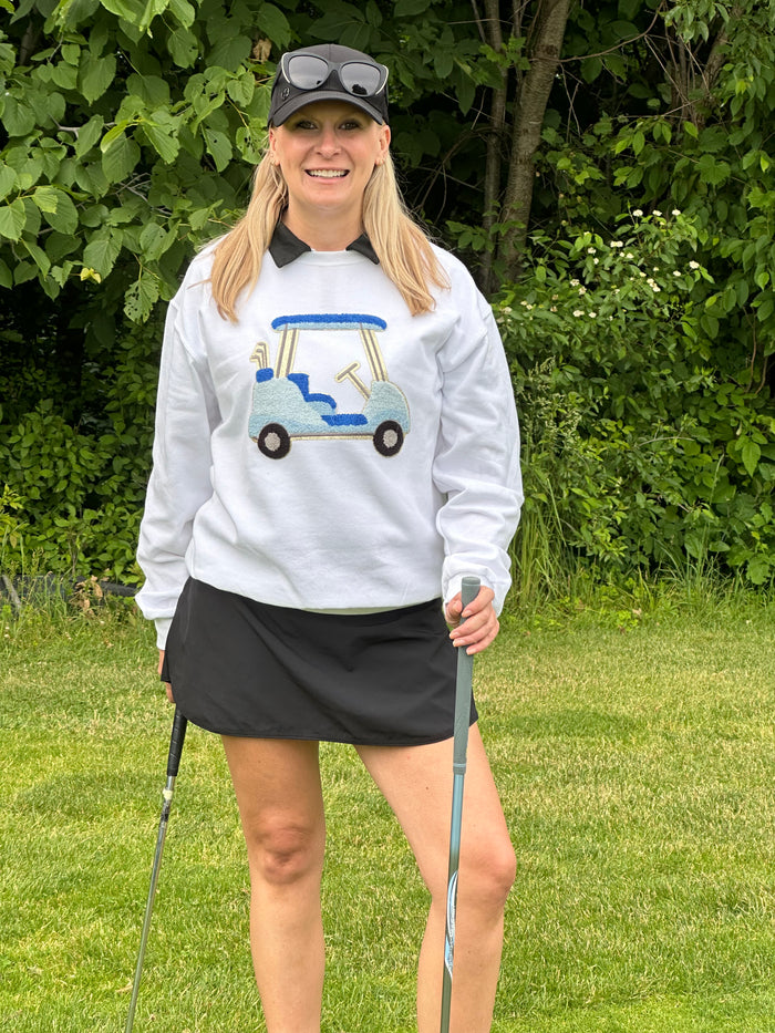 Preppy Blue Golf Cart Sweatshirt