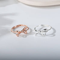 Bow Tie Stacking Ring in Rose Gold