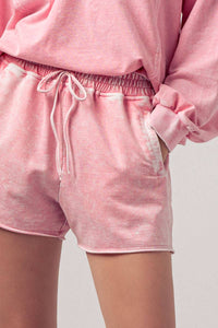 Vintage Wash Shorts in Pink