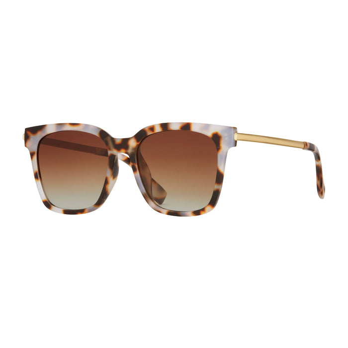 Ivory Tort + Gold Polarized Sunglasses