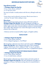 Michigan Maple Nut Dip Mix