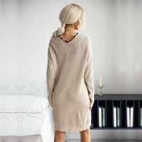 Lace Detail Patchwork Knitted Dress