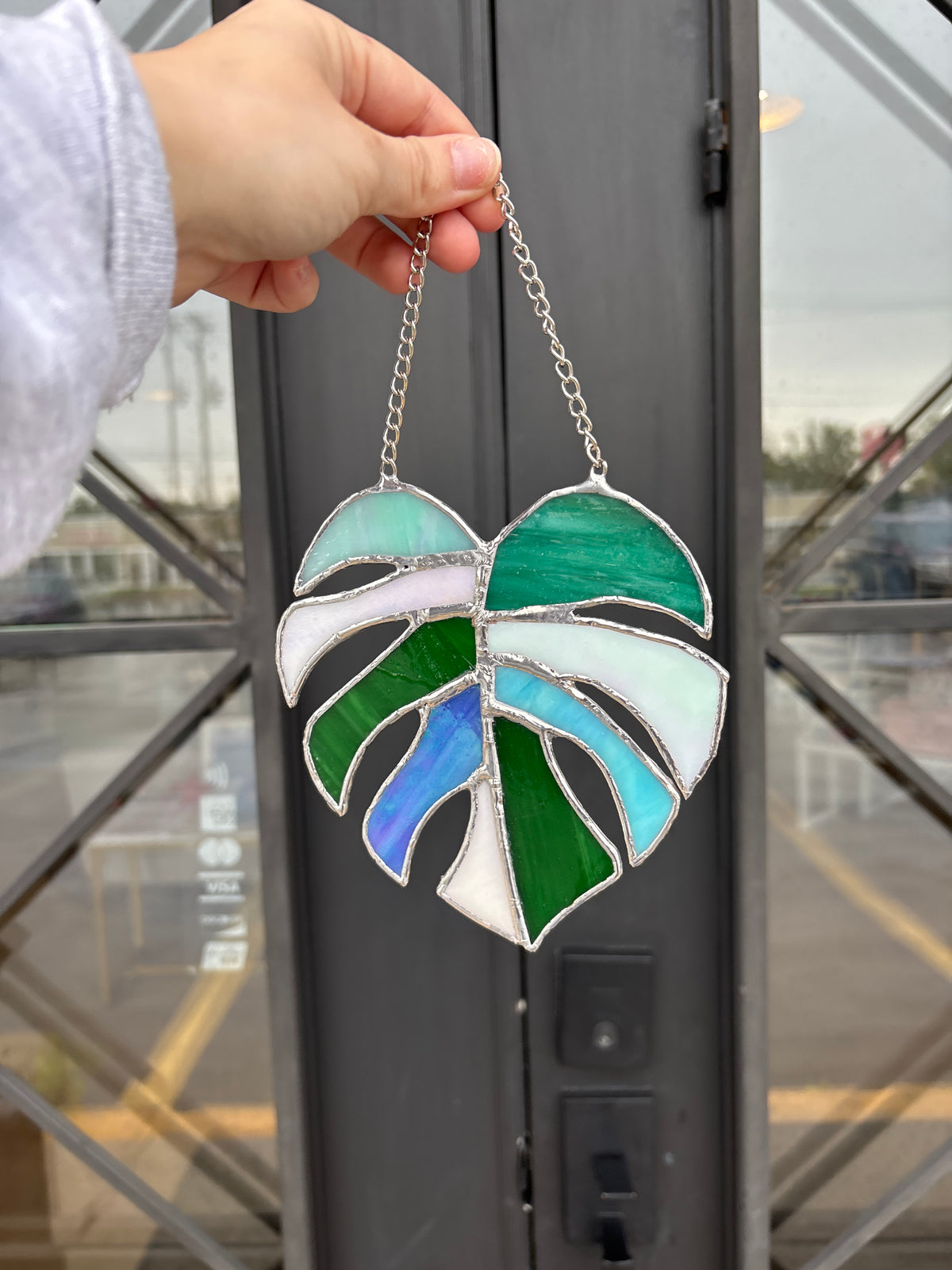CMI Hanging Stained Glass Leaf