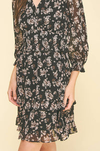 Floral Chiffon Mini Dress