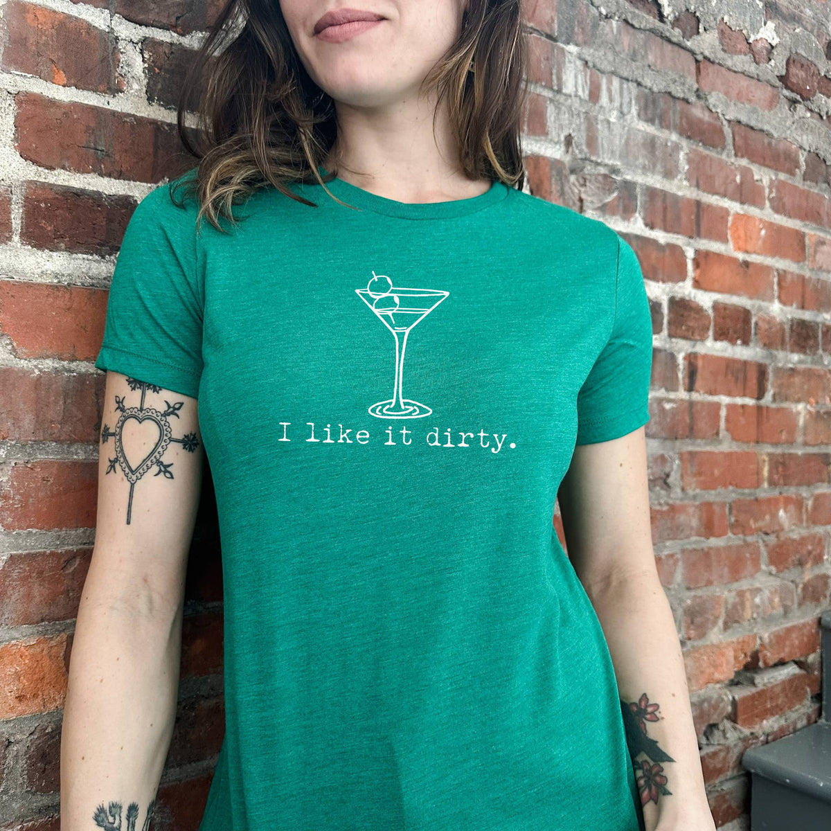 I Like It Dirty Tee in Kelly Green