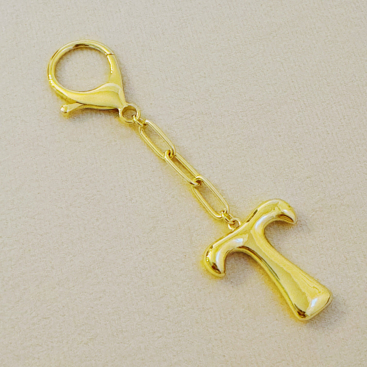 Whimsy Balloon Letter Initial Bag Charm: T