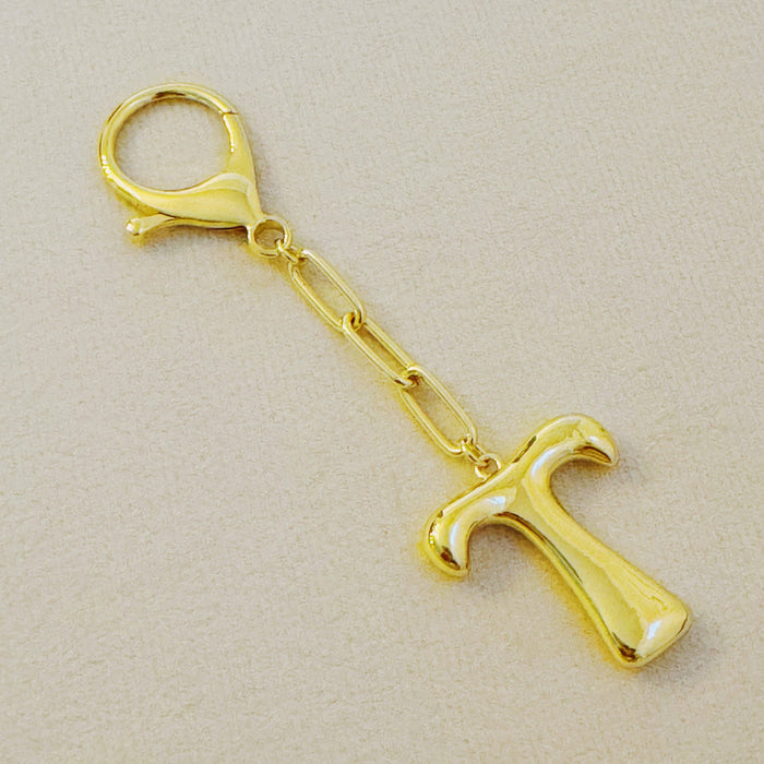Whimsy Balloon Letter Initial Bag Charm: T