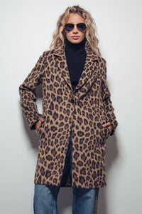 * Leopard Print Oversized Statement Coat