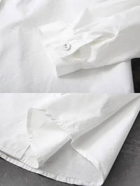Floral Fines Embroidered Button-Up in White