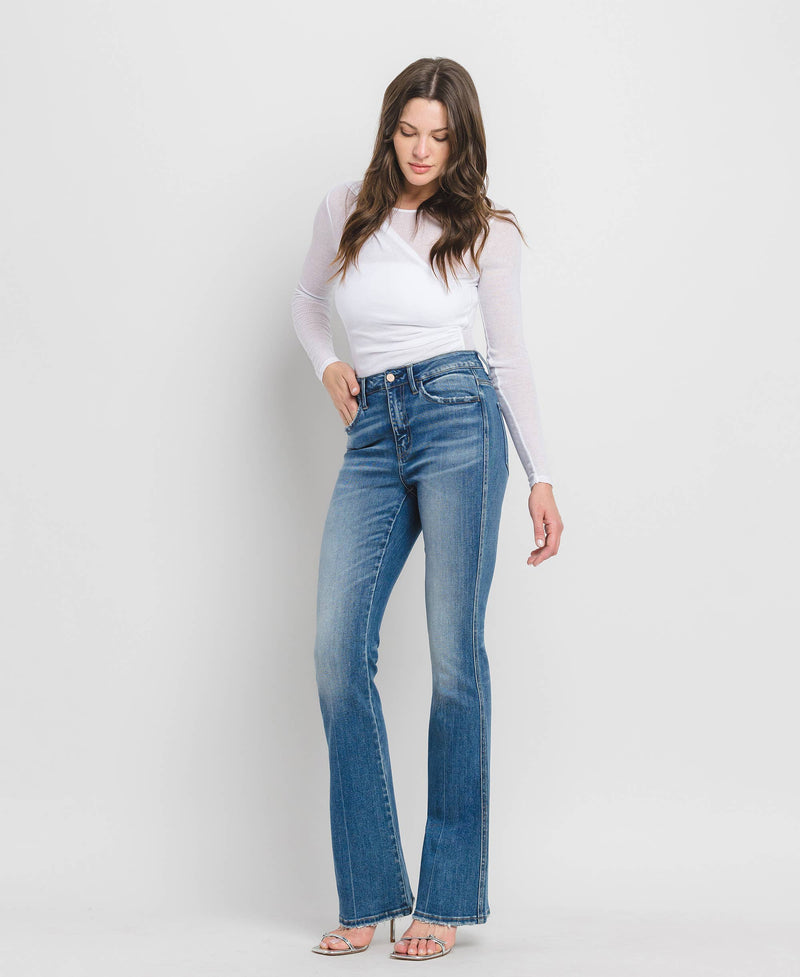 High Rise Full Length Bootcut Jeans
