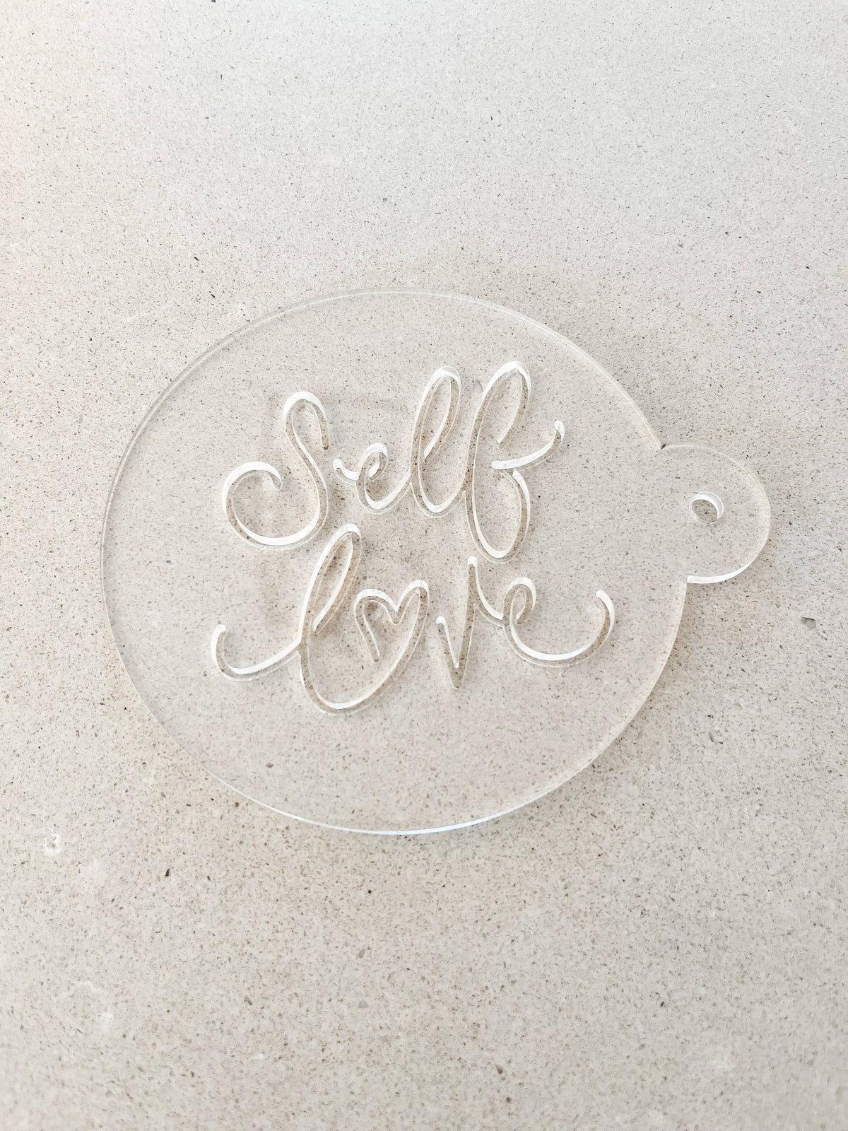 Self Love Coffee Stencil Art for Latte Cappuccino Mug