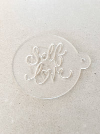 Self Love Coffee Stencil Art for Latte Cappuccino Mug