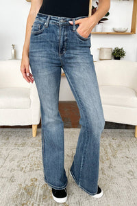 Judy Blue High Waist Flare Jeans in Dark Wash