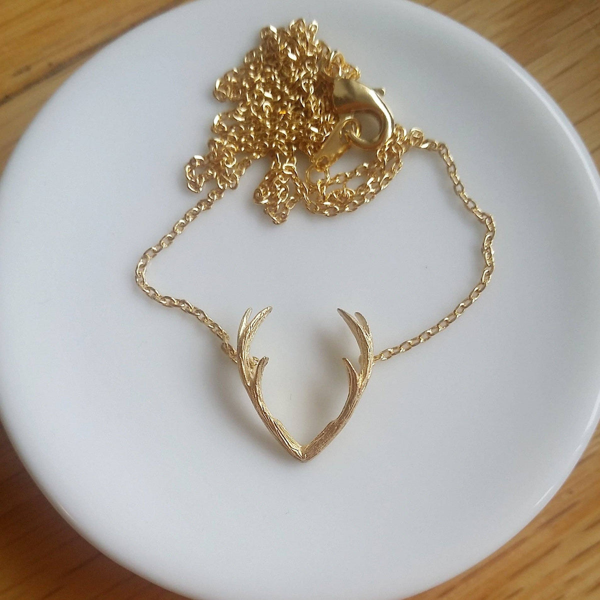 Antler Necklace: Gold